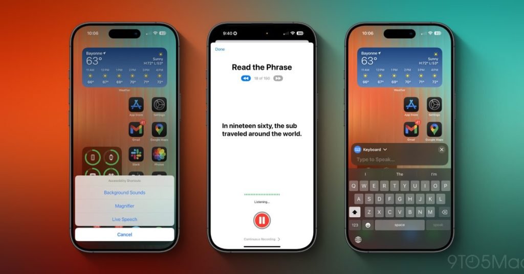 تتيح لك ميزة إمكانية الوصول إلى iOS استنساخ صوتك